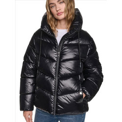DKNY Γυναικείο Μπουφάν Χειμωνιάτικο Puffer Μακρύ Μαύρο DJ6J6113-007M