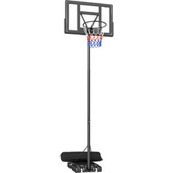 Sportnow Μπασκέτα με Βάση και Ρυθμιζόμενο Ύψος 130-300cm A61-081V00BK