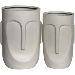 Woodwell Totem Σετ Κασπώ Πρόσωπα Εσωτερικού Χώρου Γκρι 40x57cm 2τμχ Ε6321,S