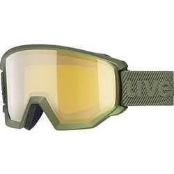 Uvex Athletic FM 5505208030 Μάσκα Σκι & Snowboard Ενηλίκων Πράσινη με Φακό Καθρέπτη Κίτρινο