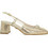 Guy Laroche Γόβες Slingback Δερμάτινες με Χοντρό Ψηλό Τακούνι Χρυσές 57380