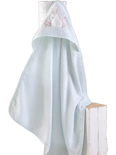 Rythmos Jenny Βρεφικό Μπουρνούζι Κάπα Γαλάζιο 75x75cm