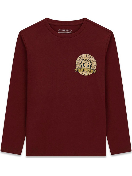 Guess Παιδικό T-Shirt Μακρυμάνικο Μπορντό L6YI08K3717-G577
