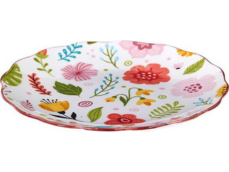 Zaros Flower Πιάτο Φρούτου Πορσελάνης 21cm KZ379