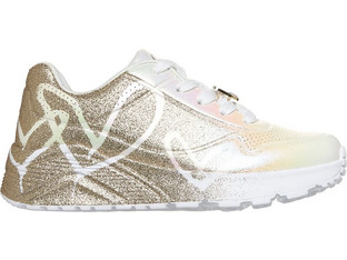 Skechers Uno Lite Παιδικά Sneakers Λευκά Χρυσά 310814L-WGD