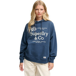 Superdry Γυναικείο Αθλητικό Φούτερ με Κουκούλα Navy Μπλε W2012575D-ZRN