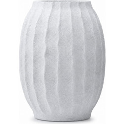 Artekko Raw Γλάστρα Στρογγυλή Τσιμεντένια Λευκή 35x48.5cm 8-0326