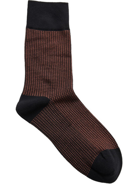 Funky Buddha Ανδρικές Κάλτσες Ψηλές με Σχέδια Καφέ FBM014-367-10
