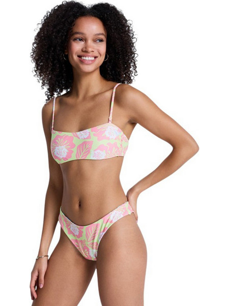 Roxy Hibiscus Hype Bikini Top Μπουστάκι Floral Γαλάζιο Ροζ ERJX305703-GEB6