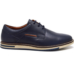 Softies Ανδρικά Σκαρπίνια Derby Δερμάτινα Navy Μπλε 6244