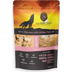 Ambrosia Holistic Puppy Grain Free with Chicken, White Fish & Butternut 150gr