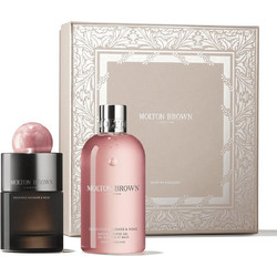 Molton Brown Delicious Rhubarb & Rose Eau de Parfum 100ml + Bath & Shower Gel 300ml