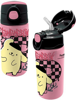 Graffiti Pompompurin Παιδικό Παγούρι Θερμός Ανοξείδωτο Ροζ 450ml