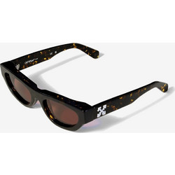 Off White 1050 6064 Γυναικεία Γυαλιά Ηλίου Cat Eye Κοκάλινα Μαύρα με Καφέ Φακό