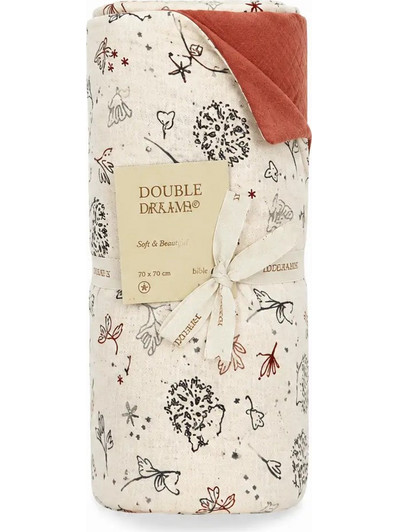 Double Dreams Pikpok Κουβέρτα Αγκαλιάς Πικέ 75x100 Μπεζ Κόκκινη
