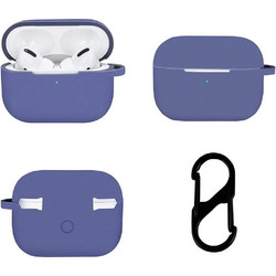 Terratec AirBox Pro Θήκη Σιλικόνης με Γάντζο για Apple AirPods Pro 1 Navy Μπλε