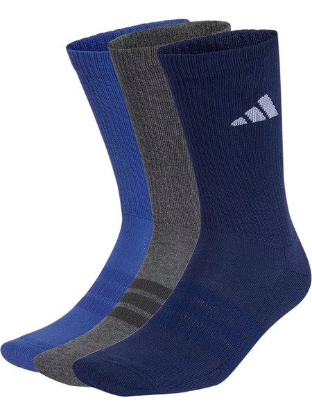Adidas Essential Ανδρικές Κάλτσες Ψηλές Royal Blue Ανθρακί Navy Μπλε 3Pack KQ6762