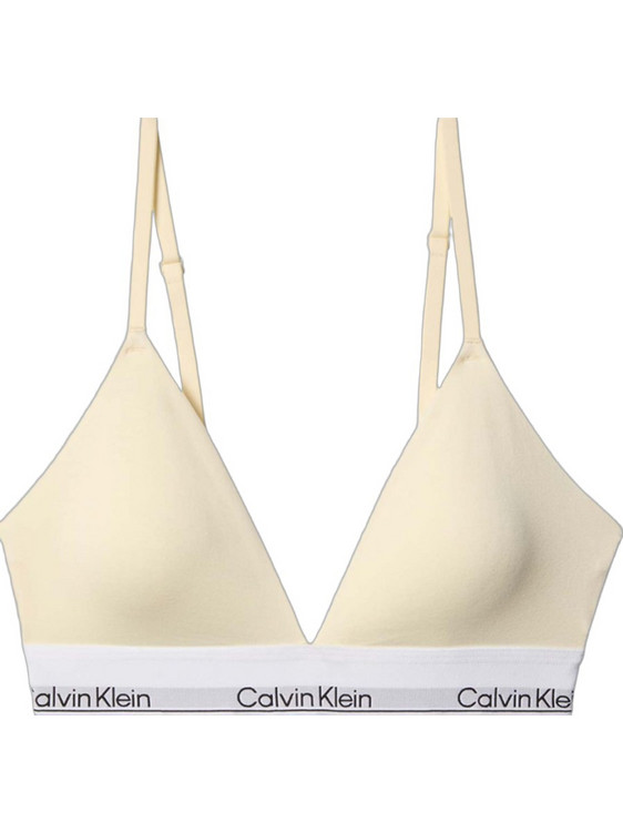 Calvin Klein Σουτιέν Τριγωνάκι χωρίς Μπανέλα Κίτρινο LV00QF8498-ZRK