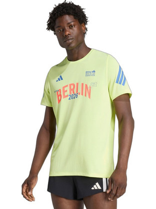 Adidas BMW BERLIN-MARATHON 2026 EVENT Ανδρικό Αθλητικό T-Shirt Lime HZ6693