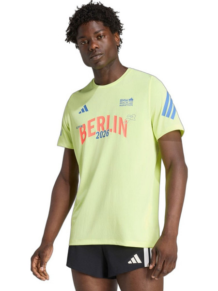 Adidas BMW BERLIN-MARATHON 2026 EVENT Ανδρικό Αθλητικό T-Shirt Lime HZ6693
