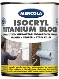 Mercola ISOCRYL TITANIUM BLOCK Μονωτικό Ακρυλικό Αστάρι Νερού 3lt