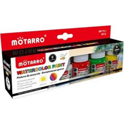 Motarro Σετ Νερομπογιές με Πινέλο 6 Χρώματα MP175-1