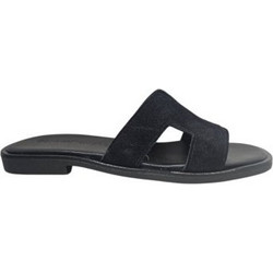 Commanchero Γυναικεία Σανδάλια Suede Μαύρα 51527-421