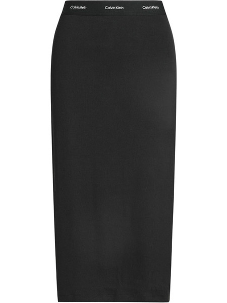 Calvin Klein Μίντι Φούστα Υφασμάτινη Pencil Μαύρη LV047H241G-UB1