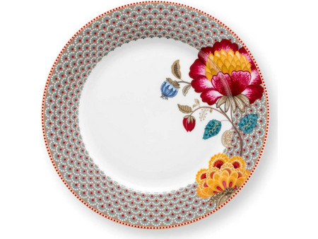 Pip Studio Blooming Tales Khaki Πιάτο Ρηχό Πορσελάνης 26.5cm 51001567