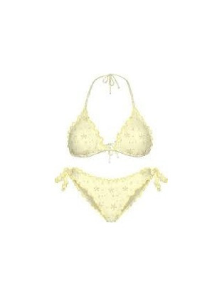 Mc2 Saint Barth Bikini Set Τριγωνάκι Κίτρινο SARI001-02898L
