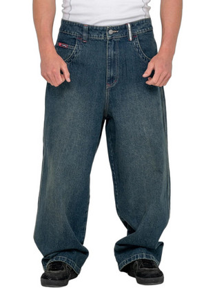 Rusty Yowie Ανδρικό Τζιν Παντελόνι Loose Εφαρμογή Navy Μπλε DEM0105