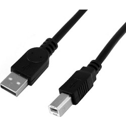 Powertech CAB-U159 Καλώδιο USB-A Male 2.0 to USB-B Male 1.5m Black 10τμχ