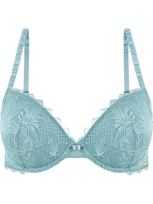 Emporio Armani Σουτιέν για Βαθύ Ντεκολτέ Push Up με Μπανέλα Γαλάζιο EW000446AF19033-U9163