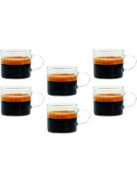 Tognana Line Σετ Φλιτζάνια Espresso & Τσαγιού Γυάλινα Διαφανή 100ml 6τμχ 5680747