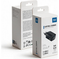 Blue Star VT-335 Φορτιστής χωρίς Καλώδιο με Θύρα USB-A & Θύρα USB-C 65W Quick Charge 4.0 & Power Delivery