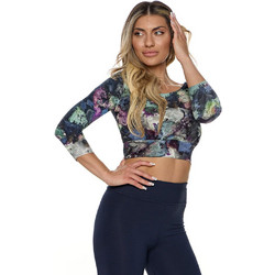 Bodymove Γυναικείο Αθλητικό Crop Top Πετρόλ 1370EMP.16