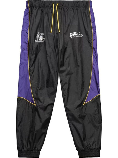 Mitchell & Ness NBA Los Angeles Lakers Ανδρικό Παντελόνι Φόρμας με Λάστιχο Μαύρο MNBT17791-LALBLCK