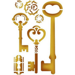 Stamperia Στένσιλ Σχέδια Keys 15x20cm KSD275