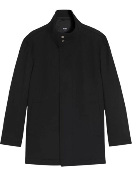 Hugo Boss Ανδρικό Παλτό Μακρύ Μαύρο 50571529-001