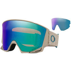 Oakley Flow Scape L OO7145-18 Μάσκα Σκι & Snowboard Ενηλίκων Μπεζ με Φακό Καθρέπτη Πράσινο