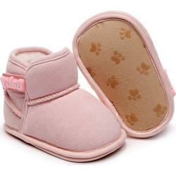 Childrenland Βρεφικά Μποτάκια Αγκαλιάς Ροζ D2833