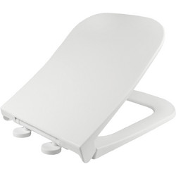 Elvit 0344 Καπάκι Λεκάνης Τετράγωνο Πλαστικό Slim Soft Close Λευκό 45x34.5cm 0344-ELVIT