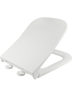 Elvit 0344 Καπάκι Λεκάνης Τετράγωνο Πλαστικό Slim Soft Close Λευκό 45x34.5cm 0344-ELVIT