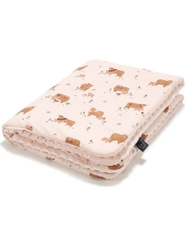 La Millou Moo Meadow Κουβέρτα Αγκαλιάς Βελουτέ 80x100 Ροζ 103.04035