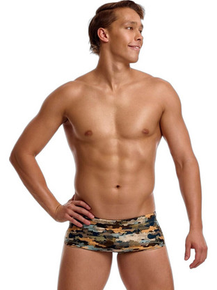 Funky Trunks Bilko Baby Αθλητικό Ανδρικό Μαγιό Σλιπ με Σχέδια Μαύρο FTS015M72469