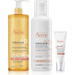 Avene XeraCalm A.D. Lipid-Replenishing Cream 400ml + Soothing Concentrate 40ml + Cleansing Oil 400ml