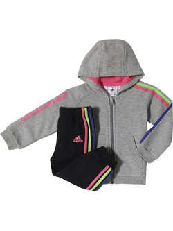 Adidas Βρεφικό Σετ Φόρμας για Κορίτσι Χειμωνιάτικο Γκρι Μαύρο M64842
