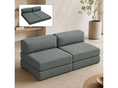 Megapap Comfort Τριθέσιος Καναπές Κρεβάτι Πράσινο Mint 190x95x75cm GP043-0107