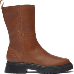 Timberland Γυναικεία Μποτάκια Αστραγάλου Δερμάτινα Καφέ με Χοντρό Χαμηλό Τακούνι TB0A43C8-EM6