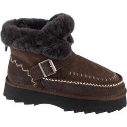 Emu Γυναικεία Μποτάκια Suede Σοκολατί με Γούνα W13333-CHOC